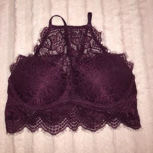 Victoria’s Secret (Pink) Maroon High Neck Bralette
